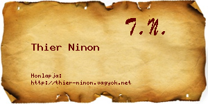 Thier Ninon névjegykártya